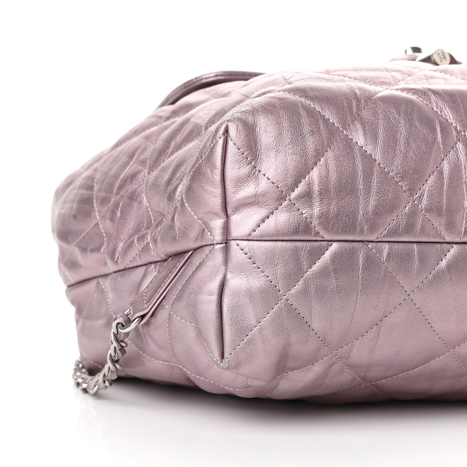Chanel Iridescent Calfskin Quilted Ground Control Backpack Pink 8 of 10