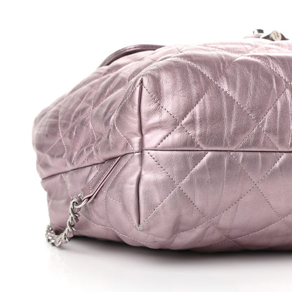 Chanel Iridescent Calfskin Quilted Ground Control Backpack Pink 8 of 10