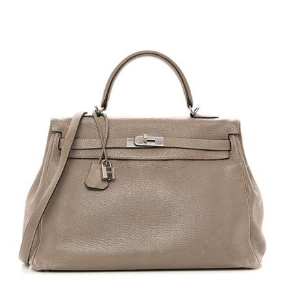 Hermes Taurillon Clemence Kelly Retourne 35 Etoupe 1 of 27