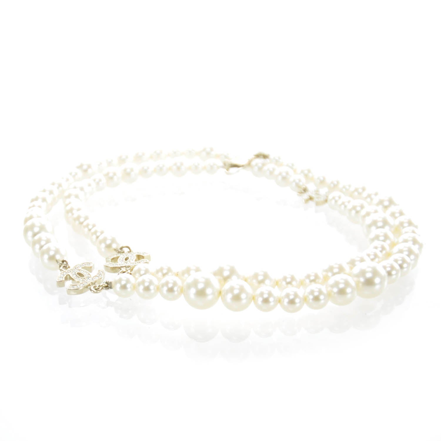 Chanel Crystal CC Pearl Necklace 2 of 6