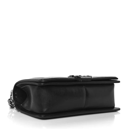 Chanel Lambskin Chevron Quilted Medium Boy Flap Black 4 of 12