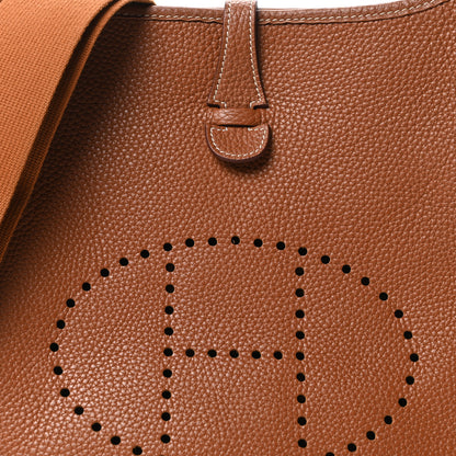 Hermes Taurillon Clemence Evelyne III PM Gold 8 of 11