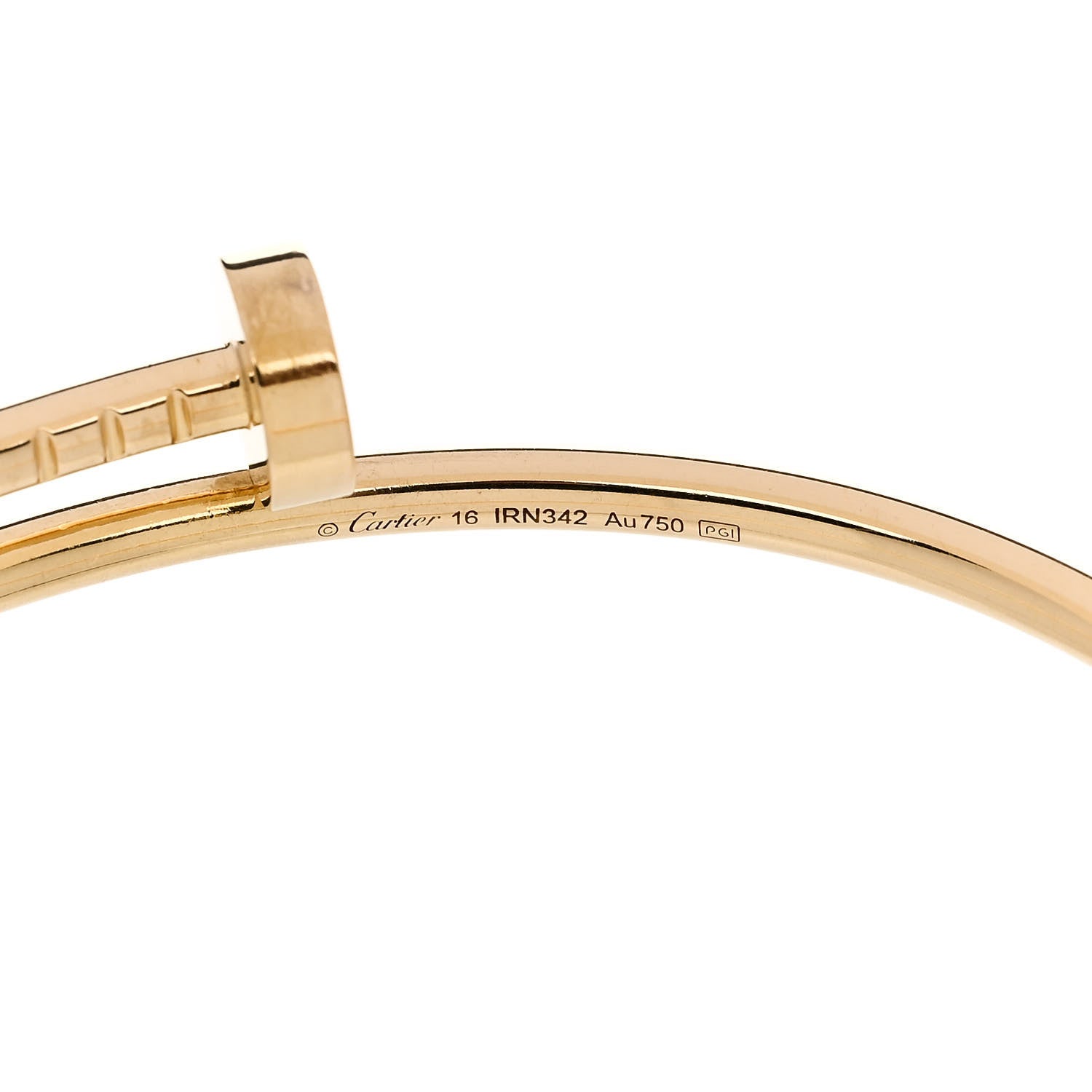 Cartier 18K Yellow Gold Small Juste Un Clou Bracelet 16 3 of 4