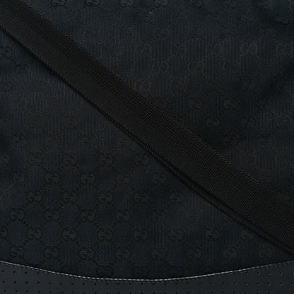 Gucci Monogram Calfskin Perforated Medium Flat Messenger Bag Black 8 of 14
