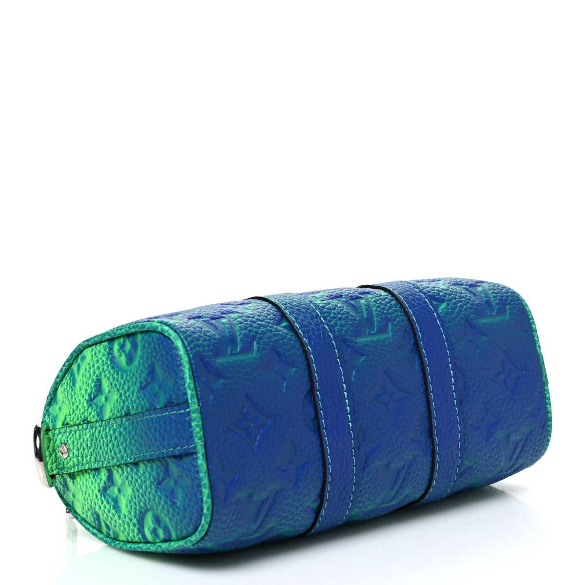 Louis Vuitton Taurillon Illusion Keepall XS Bleu Vert 4 of 9