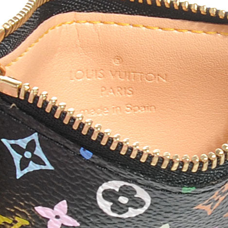 Louis Vuitton Monogram Multicolor Key Pouch Black 6 of 7