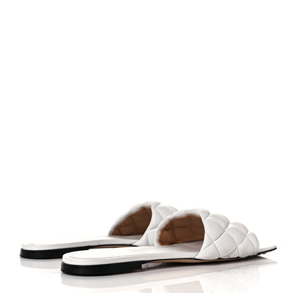 Bottega Veneta Nappa Matelasse Padded Flat Sandals 38 Optic White 4 of 11