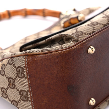 Gucci Monogram Bamboo Top Handle Bag Brown 8 of 24