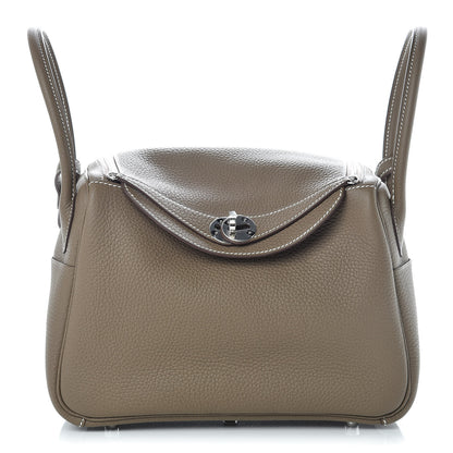 Hermes Taurillon Clemence Lindy 26 Etoupe 1 of 10