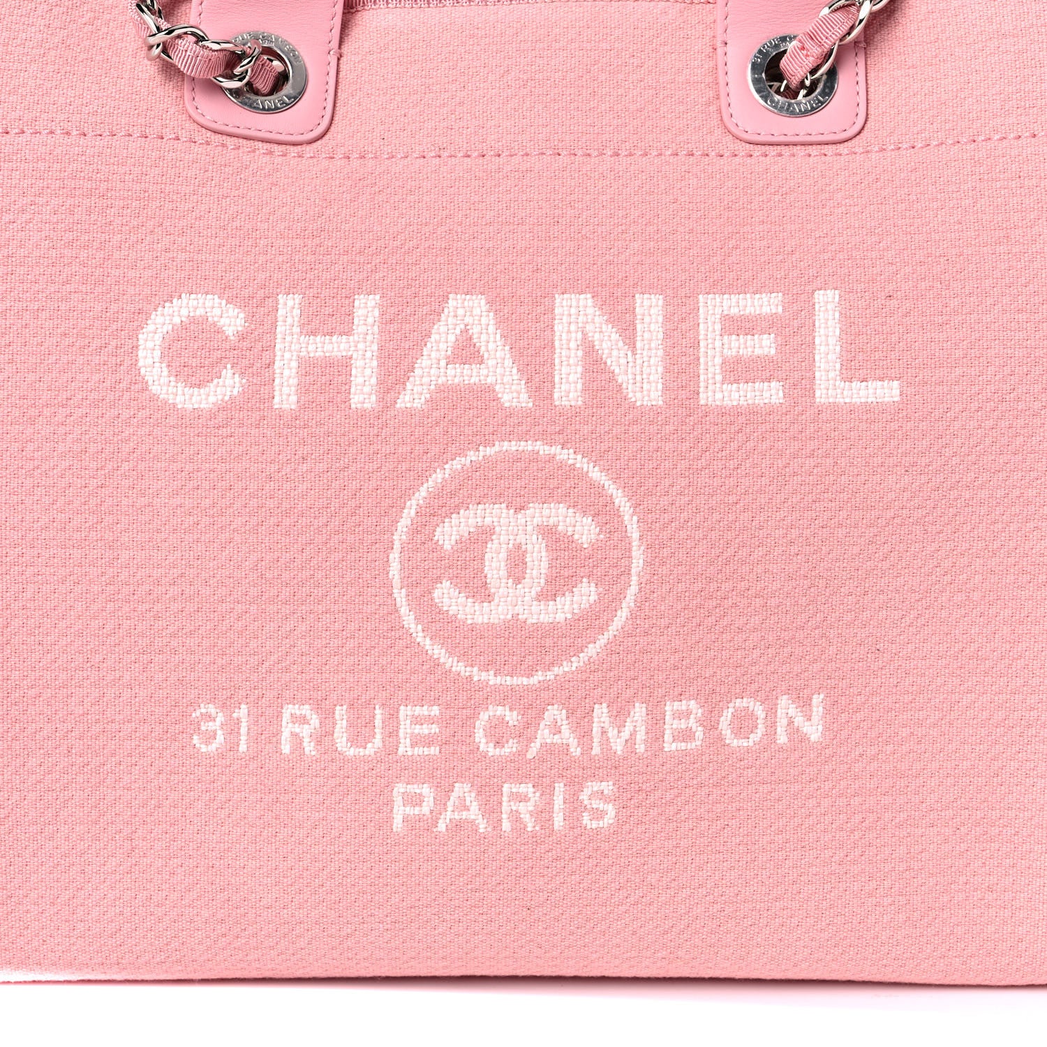 Chanel Mixed Fibers Medium Deauville Tote Pink 10 of 12