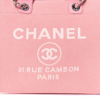 Chanel Mixed Fibers Medium Deauville Tote Pink 10 of 12
