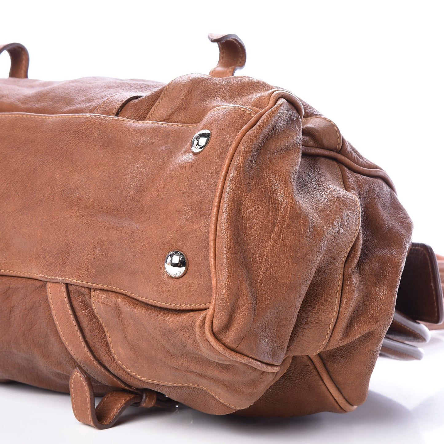 Washed Buffalo Frame Bag Brandy