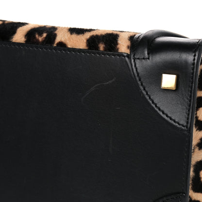 Celine Leopard Pony Hair Mini Luggage Brown 10 of 17