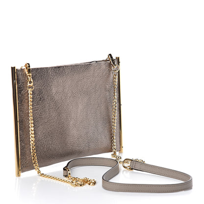 Chloe Metallic Calfskin Mini Roy Chain Pouch Gold 3 of 7