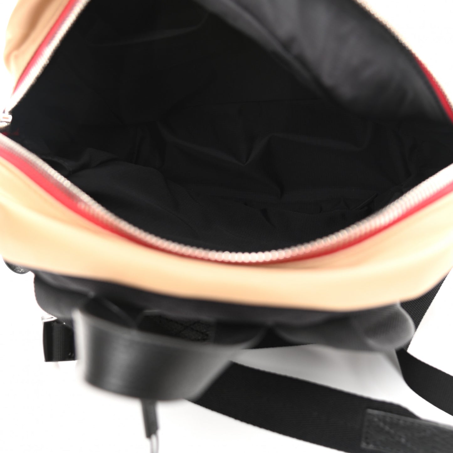 Econyl Logo Print Check Childrens Nico Backpack Archive Beige