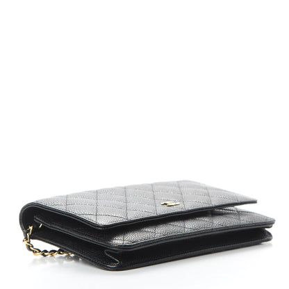 Chanel Caviar Quilted Wallet On Chain WOC Black 4 of 12