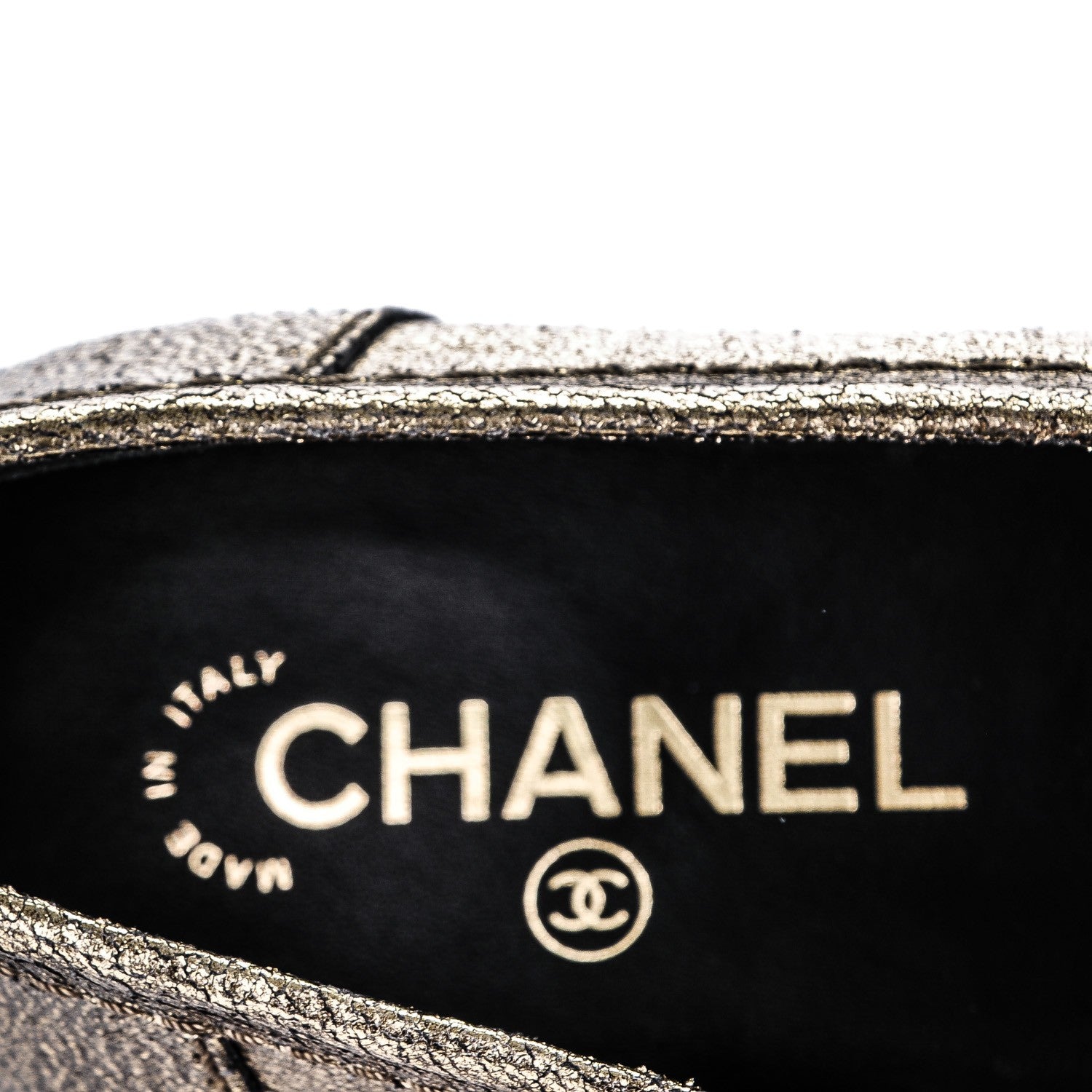 Chanel Metallic Calfskin Fantasy Loafers 35 Gold 8 of 9