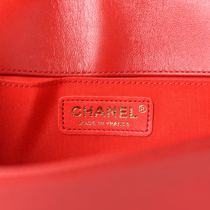 Chanel Lambskin Quilted Medium Boy Flap Red 10 of 13