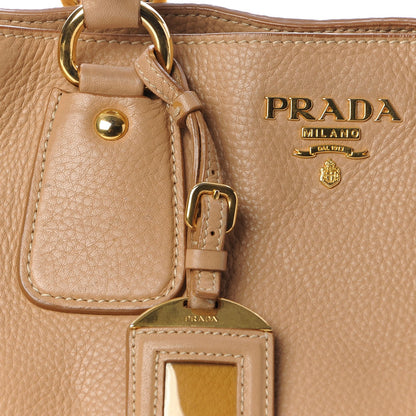 Prada Vitello Daino Shoulder Bag Sughero 12 of 13