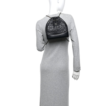 Chanel Aged Calfskin Quilted Small Gabrielle Backpack Black 2 of 11
