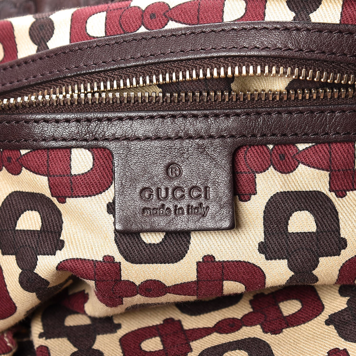 Gucci Guccissima Large Hysteria Tote Chocolate 6 of 9