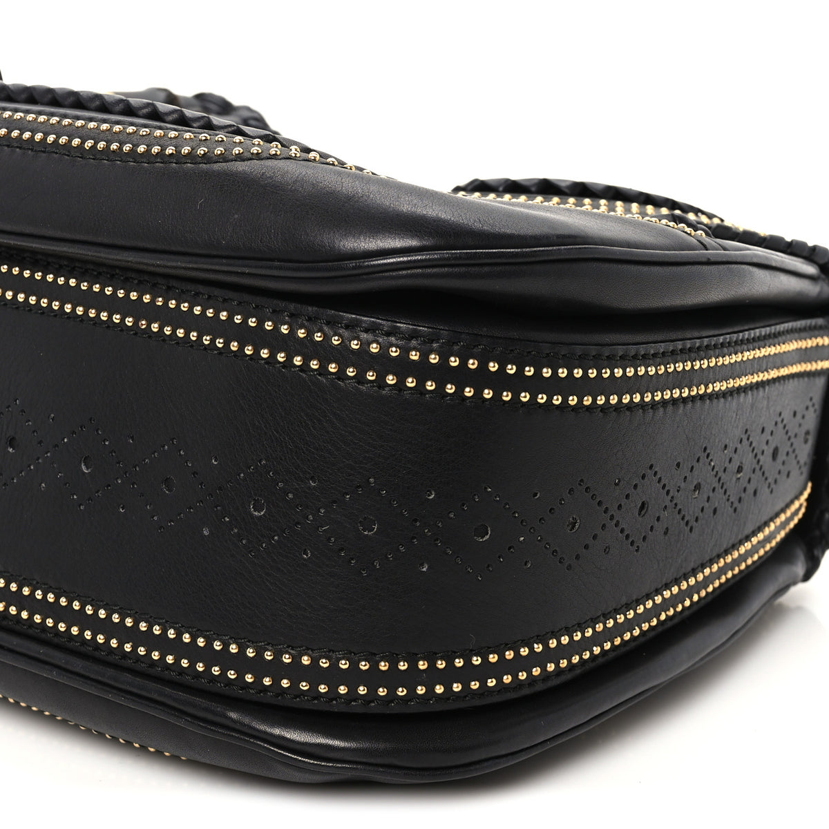 Gucci Calfskin New Bamboo Large Top Handle Bag Black 9 of 9