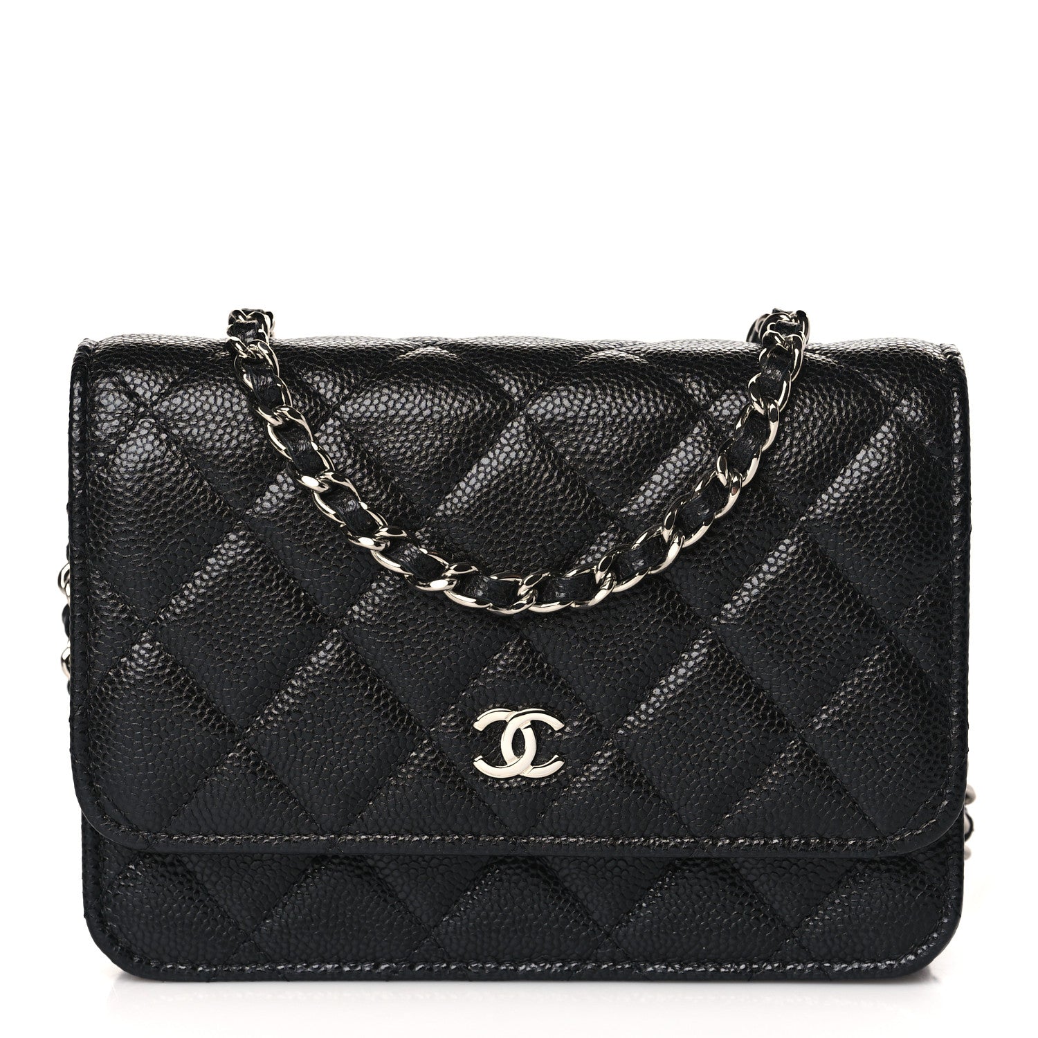 Chanel Caviar Quilted Mini Wallet On Chain WOC Black 1 of 10