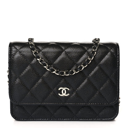 Chanel Caviar Quilted Mini Wallet On Chain WOC Black 1 of 10