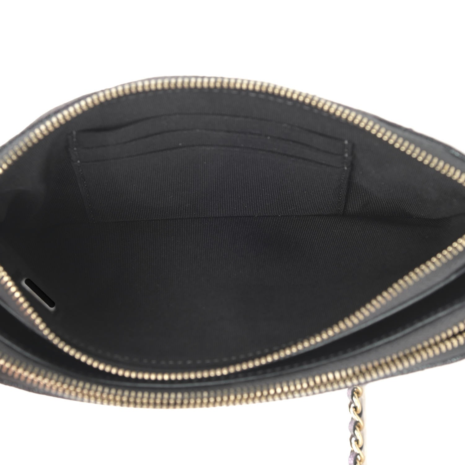 Chanel Iridescent Caviar Quilted Small Clutch With Chain Black 5 of 14