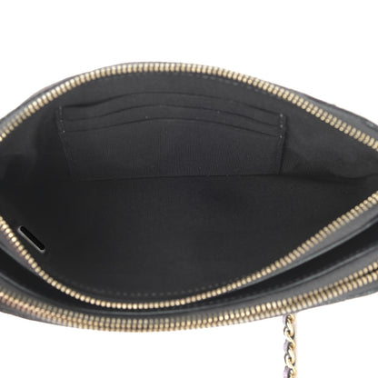 Chanel Iridescent Caviar Quilted Small Clutch With Chain Black 5 of 14