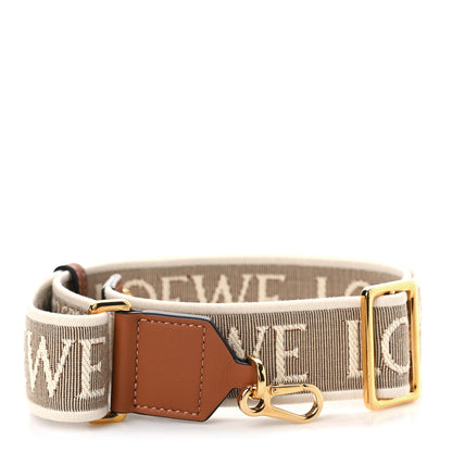 Loewe Calfskin Jacquard Anagram Strap Natural Tan 1 of 5