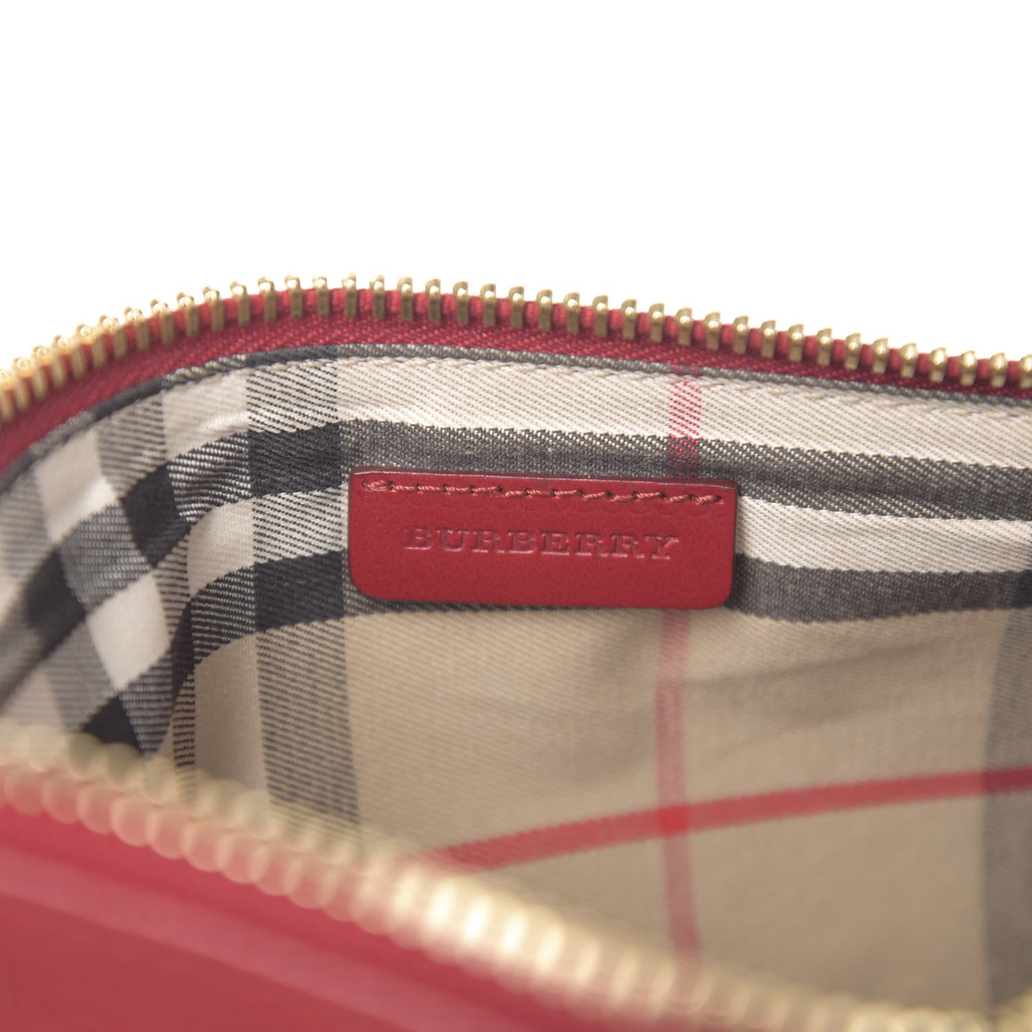 Burberry Signature Grain Calfskin Tassel Peyton Crossbody Clutch Bag Red 5 of 10