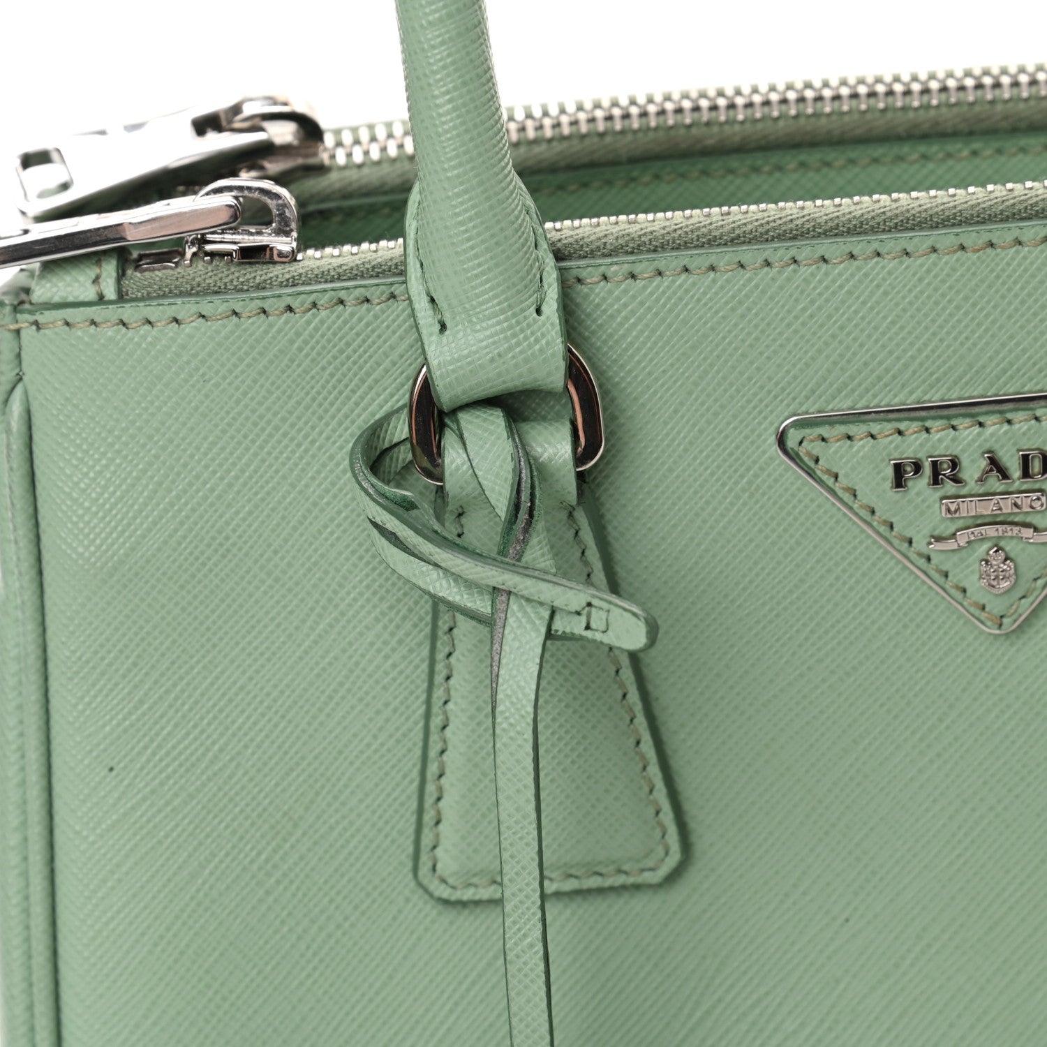 Prada Saffiano Lux Small Galleria Double Zip Tote Acquamarina 24 of 25
