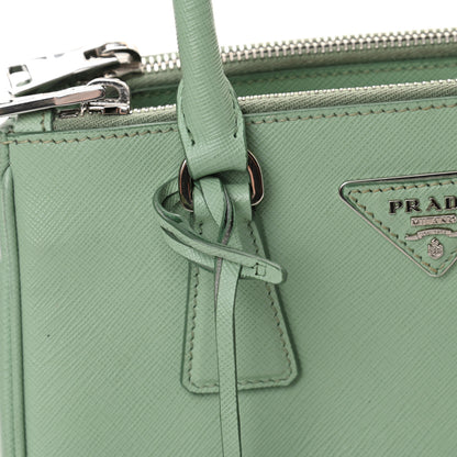 Prada Saffiano Lux Small Galleria Double Zip Tote Acquamarina 24 of 25