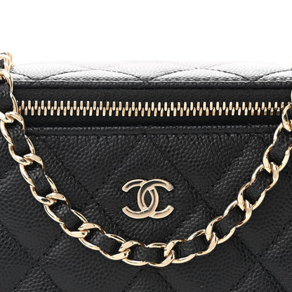 Chanel Caviar Quilted Small Vanity Case With Chain Black 8 of 11