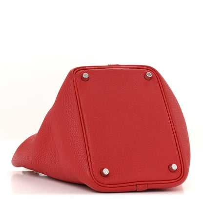 Hermes Taurillon Clemence Picotin Lock 18 PM Rouge de Coeur 4 of 11