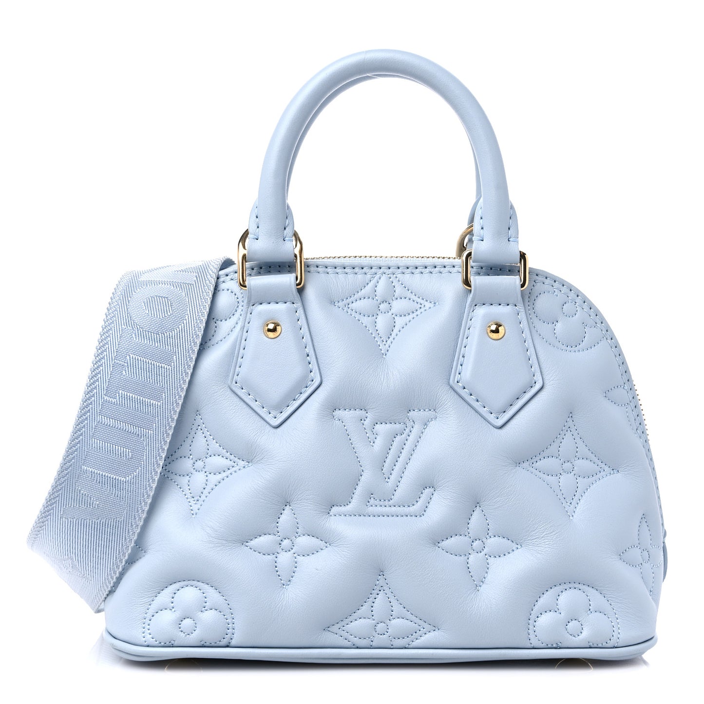 Calfskin Bubblegram Alma BB Ice Blue