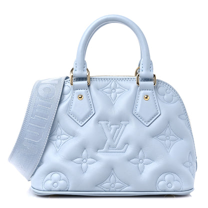 Louis Vuitton Calfskin Bubblegram Alma BB Ice Blue 1 of 9