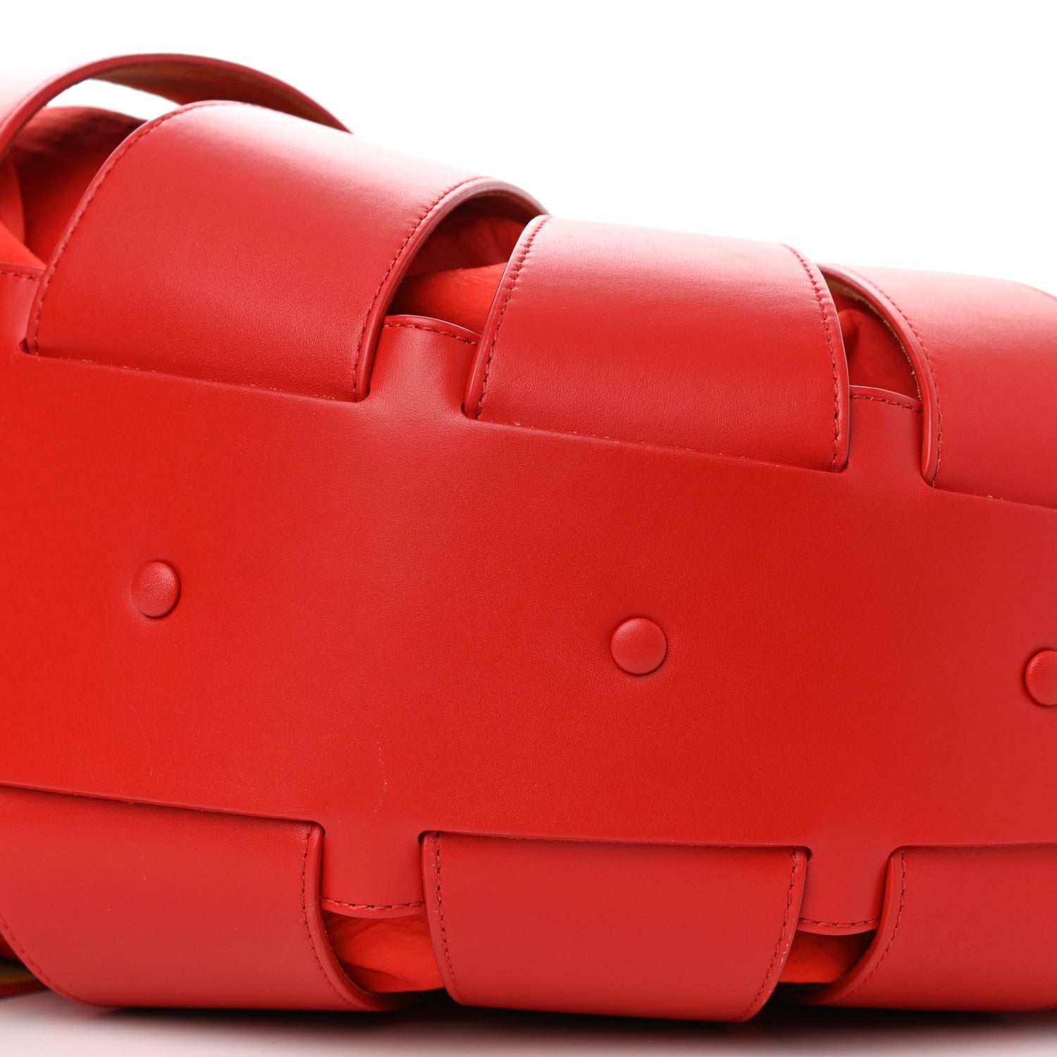 Bottega Veneta French Calfskin Shell Bag Chili Tomato 11 of 12