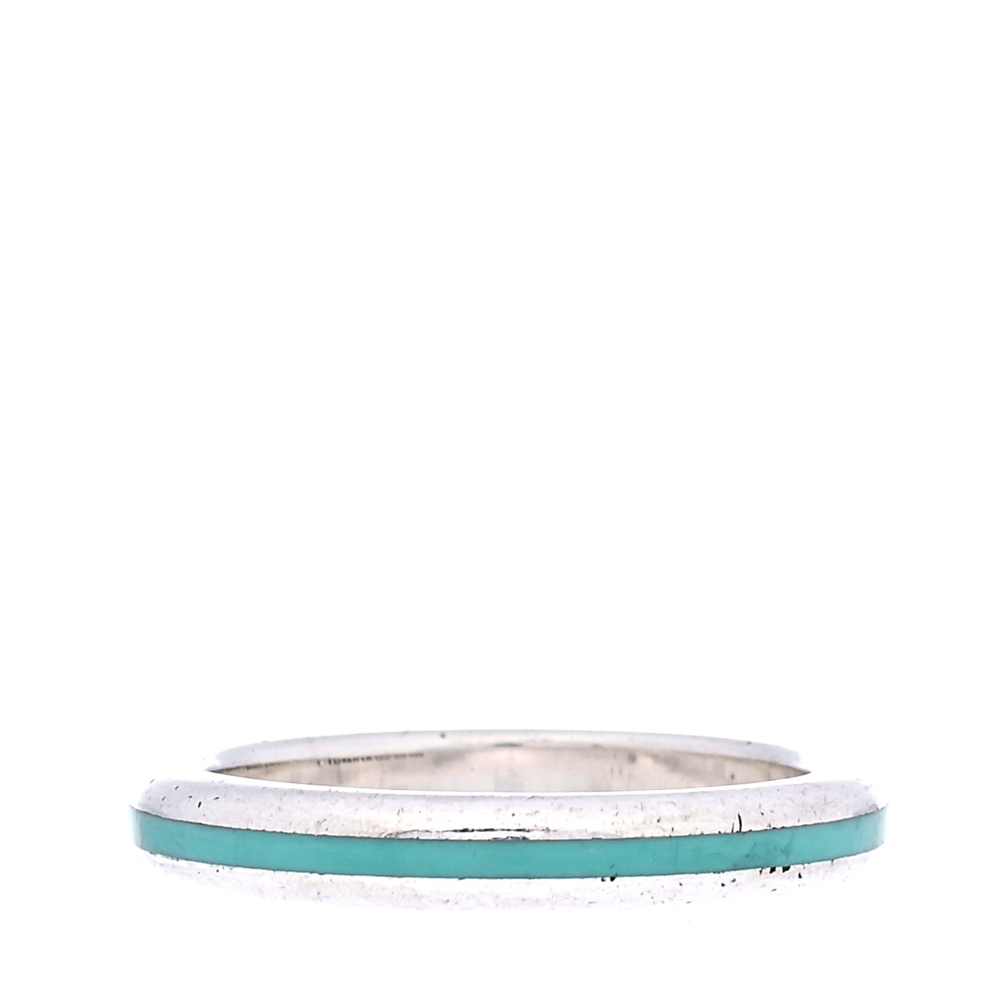 Sterling Silver Enamel Stackable Ring Blue 48 4.5