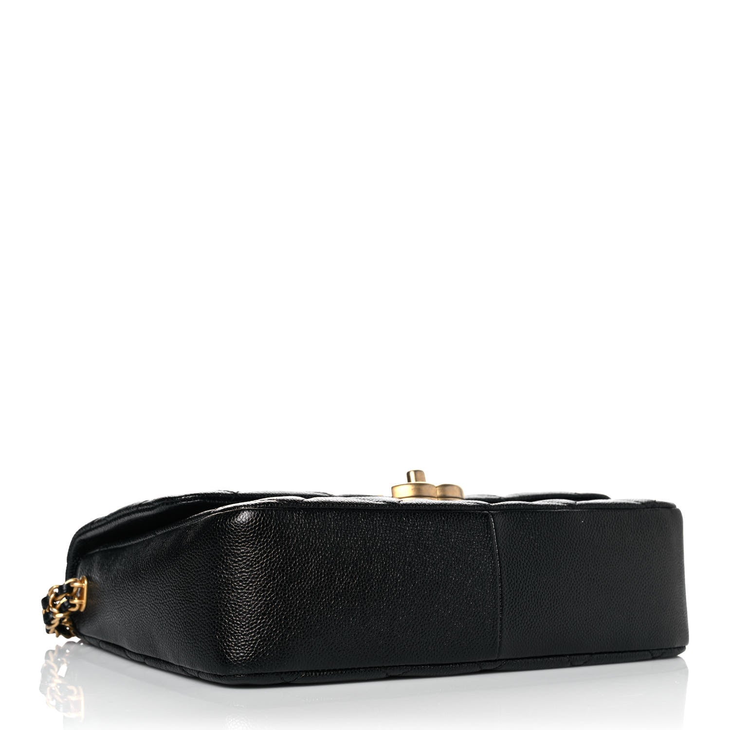 Chanel Shiny Caviar Quilted Large Chain Melody Flap Black 4 of 9