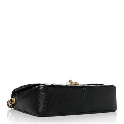 Chanel Shiny Caviar Quilted Large Chain Melody Flap Black 4 of 9