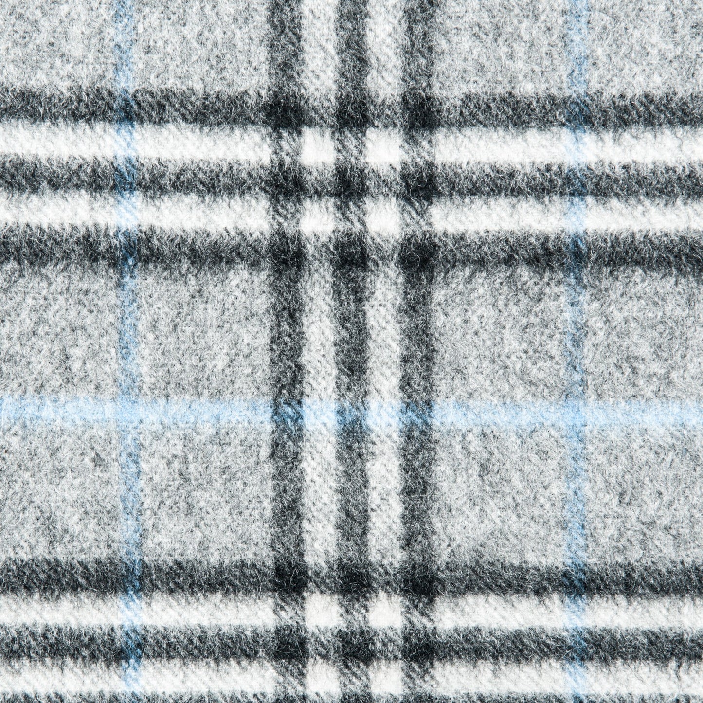 Cashmere Nova Check Fringe Scarf Grey