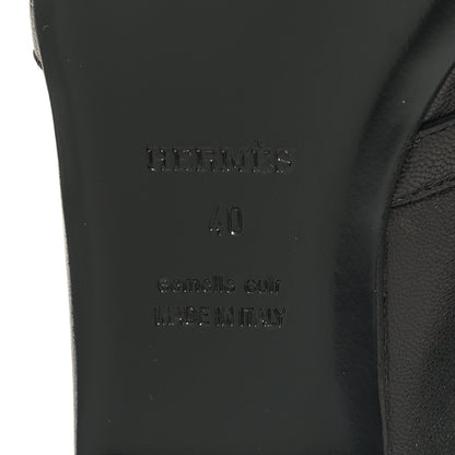 Hermes Goatskin Oz Mules 40 Black 7 of 9