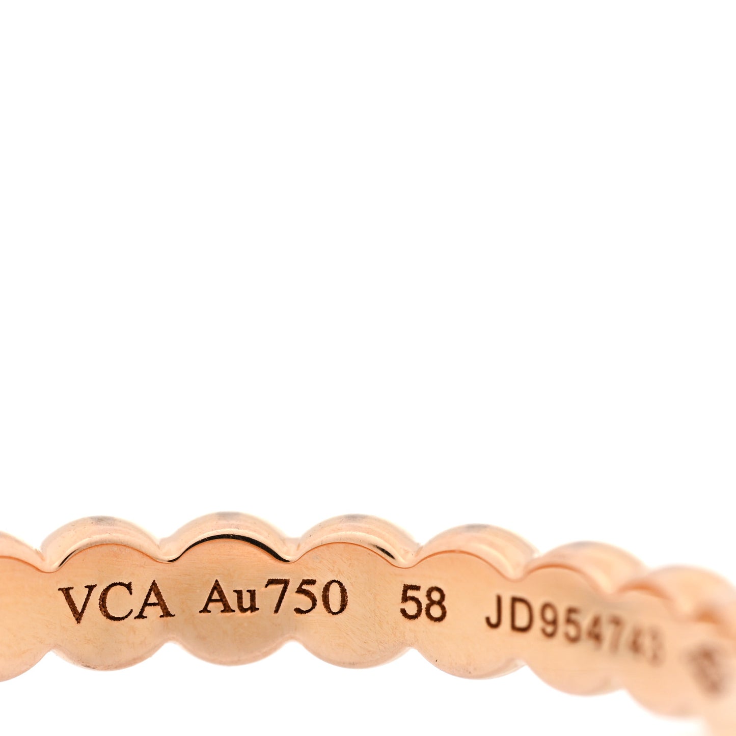 18K Rose Gold Medium  Perlee Ring 58 8.25