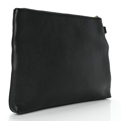 Gucci Pebbled Calfskin Logo Wristlet Black 3 of 7