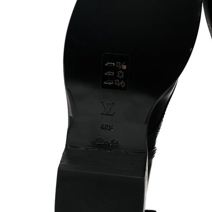 Louis Vuitton Calfskin Monogram Metropolis Flat Ranger Boots 40.5 Black 6 of 6