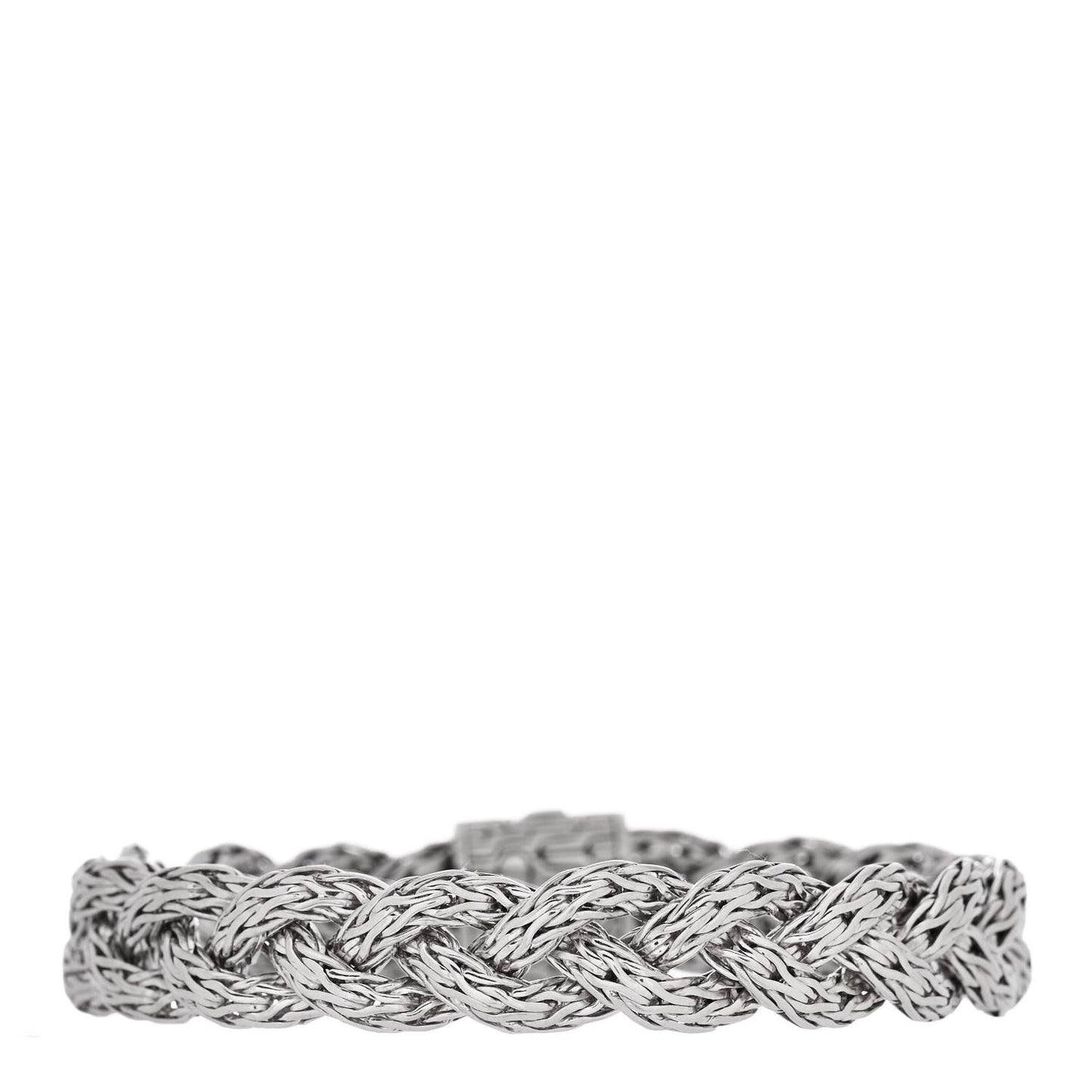 Sterling Silver Medium Braided Classic Chain Bracelet