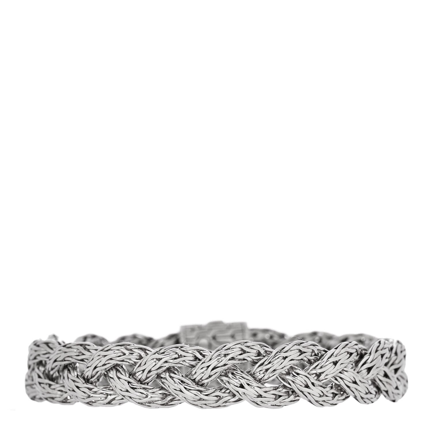 John Hardy Sterling Silver Medium Braided Classic Chain Bracelet 1 of 3