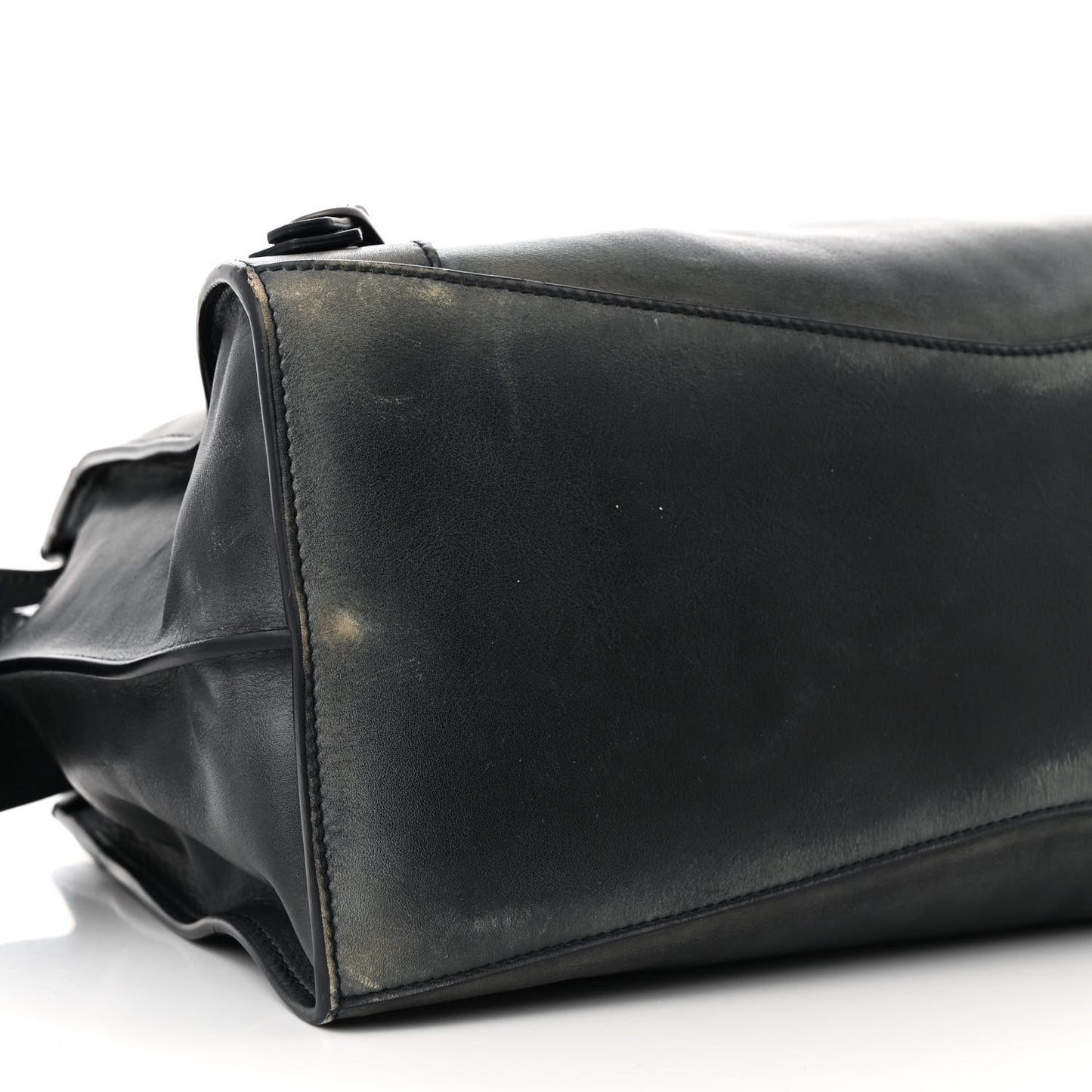 Used Calfskin Silver Hardware Neo Classic City Navy